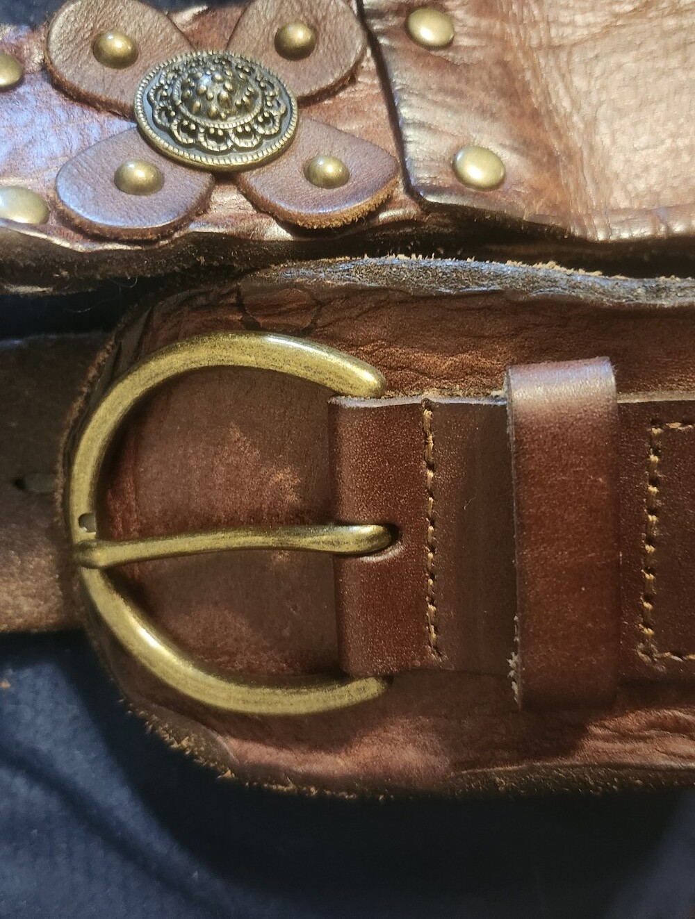 Bed Stu Wide 100% Leather Belt In Chocolate Brown